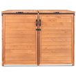 Leisure Season Medium Horizontal Wood Trash and Recycling Storage Shed in Brown