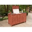 Leisure Season Wood Buffet Server with Cooler Compartment in Medium Brown