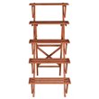 Leisure Season 5-Tier A-Frame Wood Plant Stand in Medium Brown