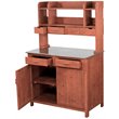Leisure Season Outdoor Wood Kitchen Prep Station in Medium Brown