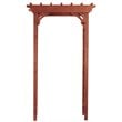 Leisure Season Wood Double Lattice Panels Arbor in Medium Brown