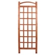 Leisure Season Medium Brown Cedar Arched Square Lattice Trellis