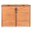 Leisure Season Medium Horizontal Wood Trash and Recycling Storage Shed in Brown
