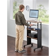 Safco MUV Stand-Up Adjustable Height Computer Workstation in Cherry