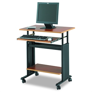 Safco MÜV 28&quot Height Adjustable Metal / Wood Workstation in Cherry