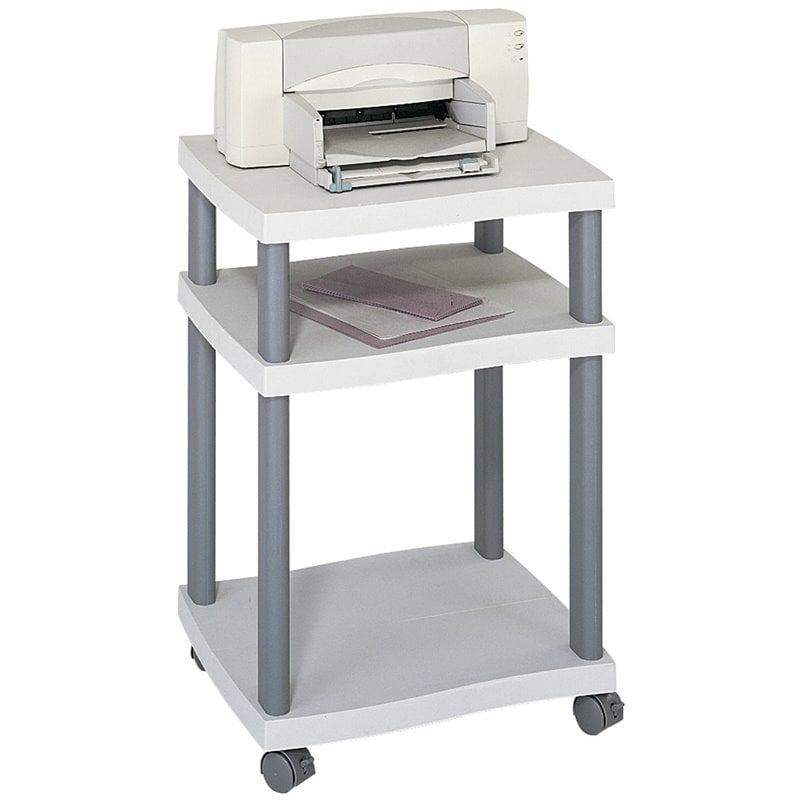 Safco Deskside Wave Printer Stand in Gray