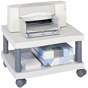 safco underdesk wave printer stand in gray