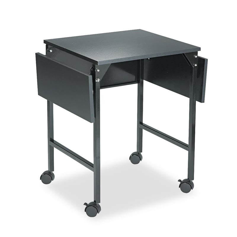 Safco Machine Stand with Drop Leaves in Black