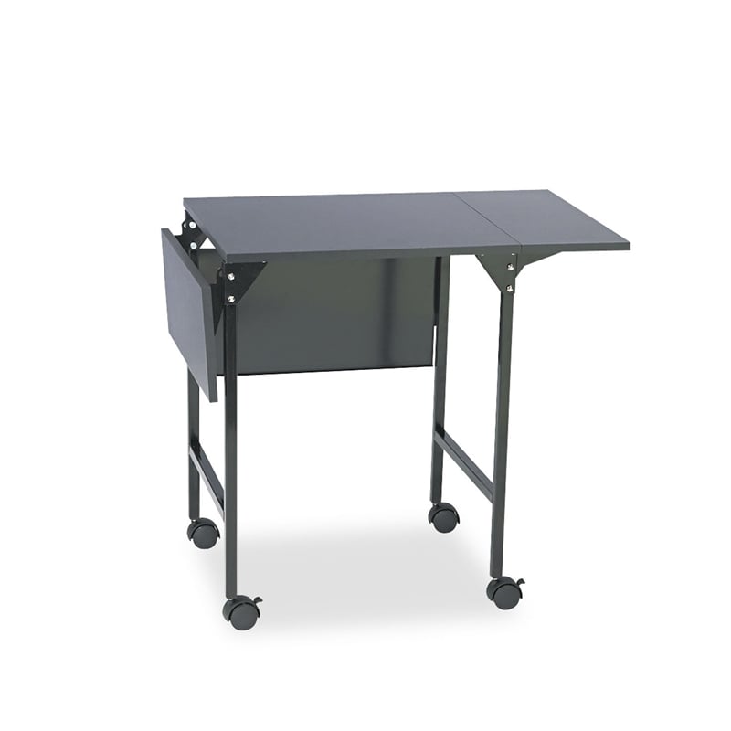 Safco Machine Stand with Drop Leaves in Black