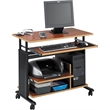 Safco MÜV Mini Tower Height Adjustable Wood Workstation in Cherry
