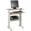 Safco MÜV Standing Height Adjustable Wood / Metal Workstation in Gray