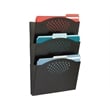 Safco Black Triple Letter Size Steel Wall File