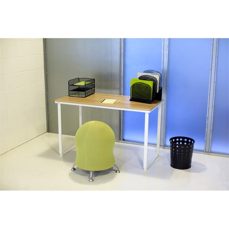Safco Onyx Black Mesh Desk Organizer with 5 Slanted Sections in Black