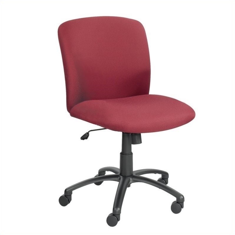 Safco Uber Big and Tall Mid Back Task Chair in Burgundy   3491BG