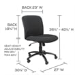 Safco Uber Big and Tall Mid Back Task Office Chair in Black