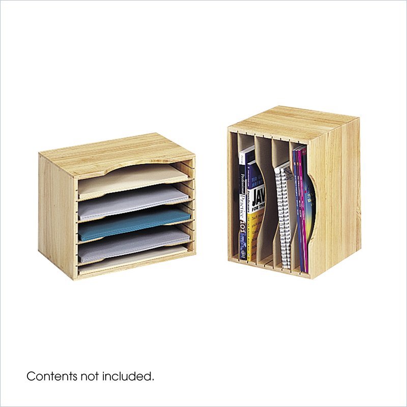 Safco Light Oak Wood Stackable Sorter 3626lo Safco Light Oak Wood Stackable Sorter