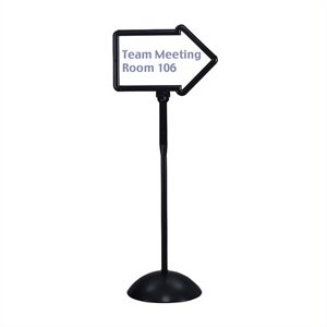 Safco Write Way Directional Arrow Sign Magnetic Dual-Sided Dry Erase Board Black