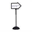 Safco Write Way Directional Arrow Sign Magnetic Dual-Sided Dry Erase Board Black