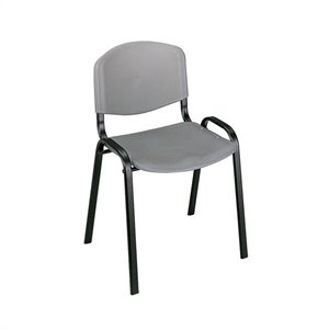 Safco Stack Stacking Chair in Charcoal (Set of 4)