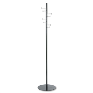 Safco's Steel Spiral Nail Head Standing Coat Rack in Black - 15&quotD x 15&quotW x 67&quotH
