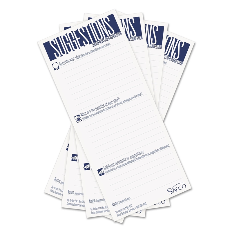 Safco Refill Suggestion Cards (Set of 60)