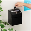 Safco Black Locking Suggestion Box in Black