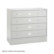 Safco Computer Multi-Media Metal Cabinet Base in Light Gray