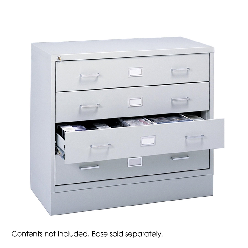 Safco 4-Drawer Audio and Video Microform Cabinet