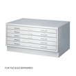 Safco 5 Drawer Small Metal Flat Files Cabinet in Light Gray 