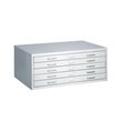 Safco 5 Drawer Small Metal Flat Files Cabinet in Light Gray 