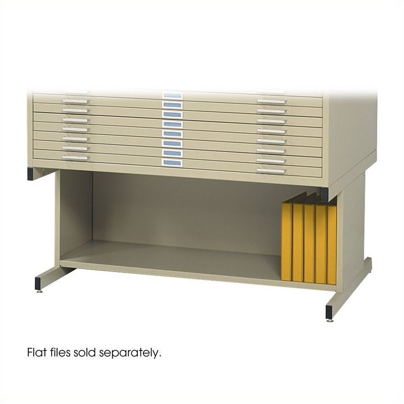 Safco Modern Stainless Steel Flat File Base ONLY in Tropic Sand