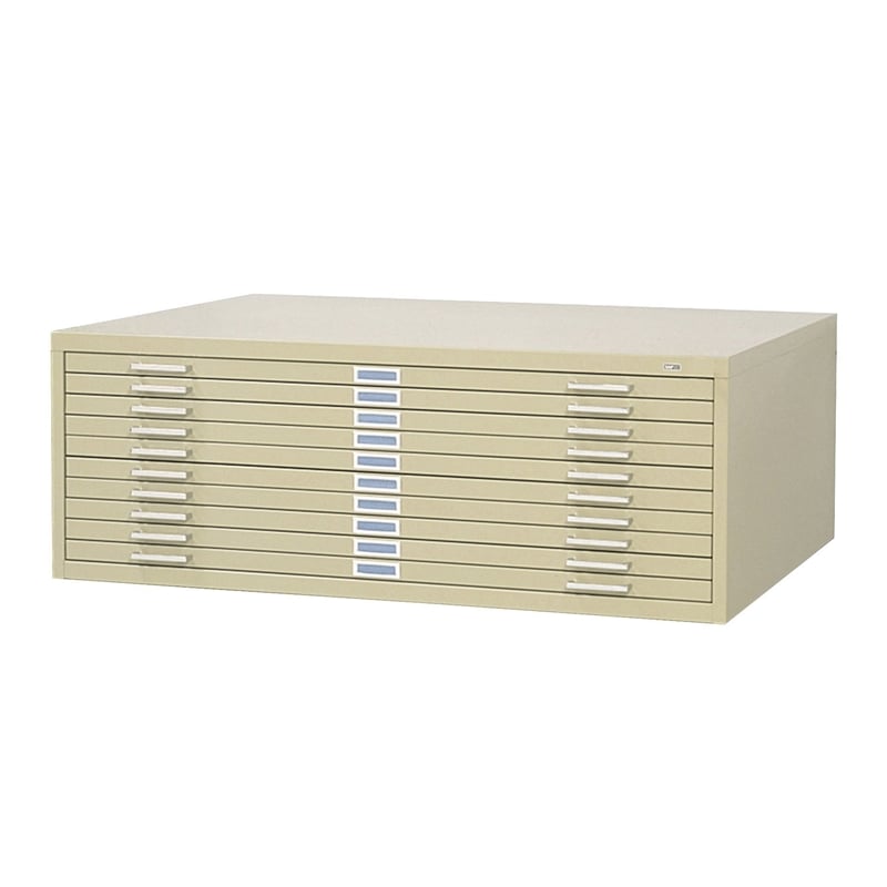 Safco 10 Drawer Metal Flat Files Cabinet for 30