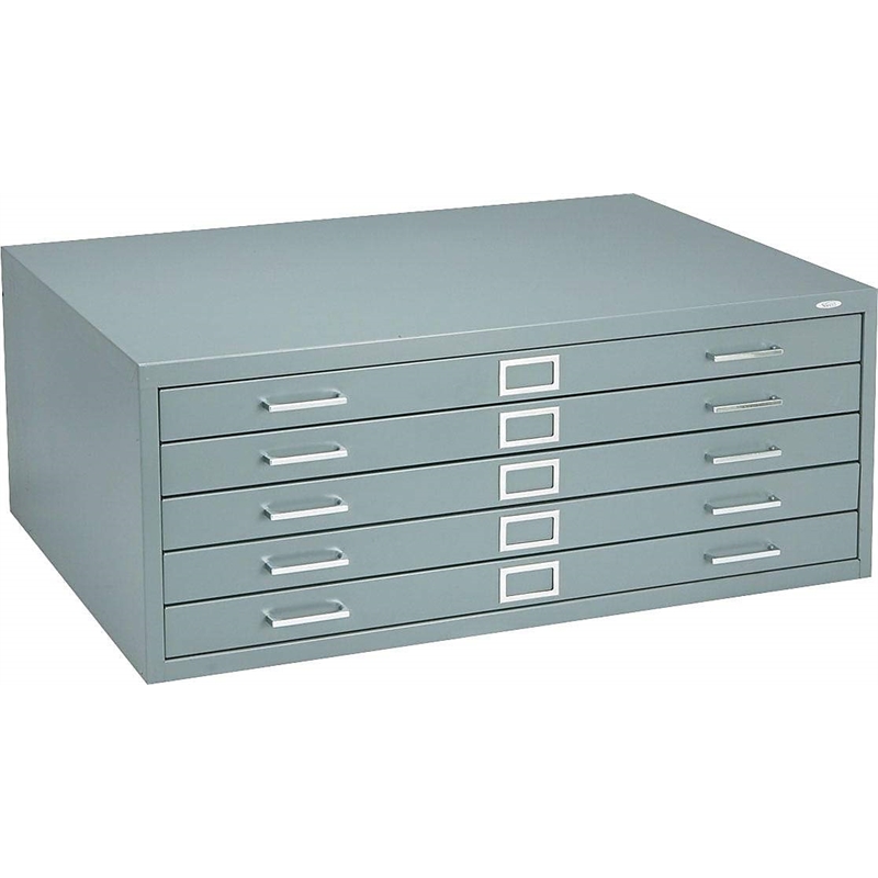 Safco 5 Drawer Metal Flat Files Cabinet for 24