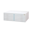 Safco Modern 5-Drawer Metal Flat File Cabinet in White