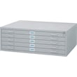Safco 5 Drawer Metal Flat Files Cabinet for 36&quot x 48&quot Documents in Gray