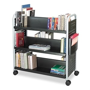 Safco Scoot Double Sided 6 Shelf Book Cart