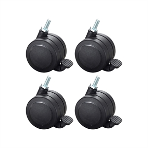 Safco AlphaBetter Hard Floor Caster Set in Black (Set of 4)