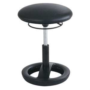 twixt active backless drafting chair in black vinyl