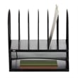 Safco Desk Organizer with USB Charging Port in Black