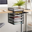 Safco Onyx Horizontal Hanging Metal Desk Organizer in Black