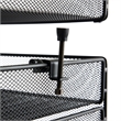 Safco Onyx Horizontal Hanging Metal Desk Organizer in Black