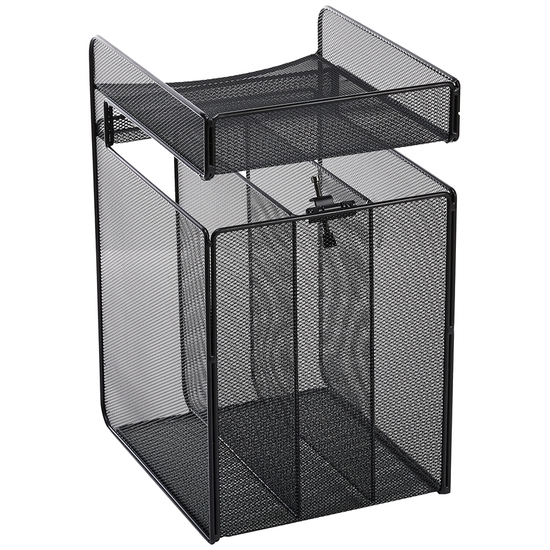 Safco Onyx Vertical Hanging Desk Organizer in Black