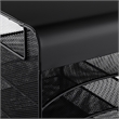 Safco Onyx Solid Top Horizontal With Hanging Metal Steel Desk Organizer In Black