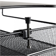 Safco Onyx Solid Top Horizontal With Hanging Metal Steel Desk Organizer In Black