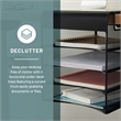 Safco Onyx Solid Top Horizontal With Hanging Metal Steel Desk Organizer In Black