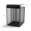 Safco Onyx Solid Top Vertical Hanging Steel Metal Desk Organizer in Black