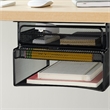 Safco Onyx Mountable Hanging Metal Desk Organizer in Black Finish