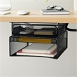 Safco Onyx Mountable Hanging Metal Desk Organizer in Black Finish