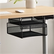 Safco Onyx Mountable Hanging Metal Desk Organizer in Black Finish