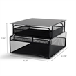 Safco Onyx Mountable Hanging Metal Desk Organizer in Black Finish